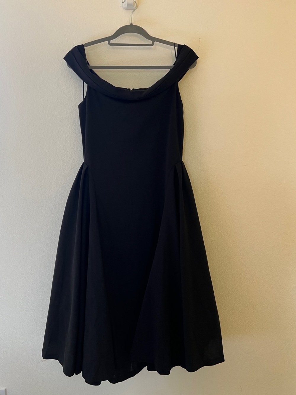 Fashion Nova Black Off-Shoulder Yara Midi Fit & Flare Cocktail Party Dress XL
